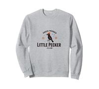 Proud Member Little Pecker Club Woodpecker Enthusiast Sweatshirt, Adult Unisex, Heather Grey, L