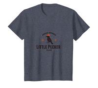 Proud Member Little Pecker Club Woodpecker Enthusiast T-Shirt, Kids, Heather Blue, 4 Years