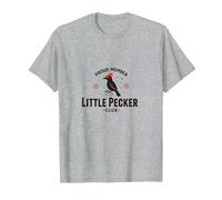 Proud Member Little Pecker Club Woodpecker Enthusiast T-Shirt, Men, Heather Grey, 3XL