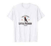 Proud Member Little Pecker Club Woodpecker Enthusiast T-Shirt, Men, White, 6XL