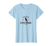 Proud Member Little Pecker Club Woodpecker Enthusiast T-Shirt, Women, Baby Blue, XS