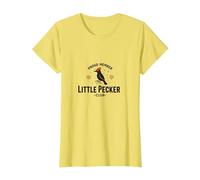Proud Member Little Pecker Club Woodpecker Enthusiast T-Shirt, Women, Lemon, XL