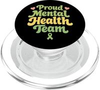 Proud Mental Health Team Retro Groovy Awareness Support PopSockets PopGrip for MagSafe
