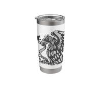 Proud Mexican Heritage Mexican Flag Eagle Shield Aguila Mex Stainless Steel Insulated Tumbler