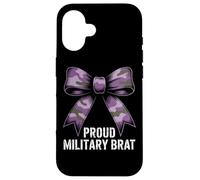 PROUD MILITARY BRAT Camo Bow Army Family Veteran Case for iPhone 16