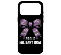 PROUD MILITARY BRAT Camo Bow Army Family Veteran Case for iPhone 17 Pro Max