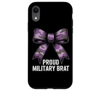 PROUD MILITARY BRAT Camo Bow Army Family Veteran Case for iPhone XR