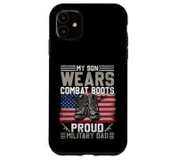 Proud Military Dad American USA Flag Soldier Veteran - Son Case for iPhone 11