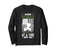 Proud Military Dad American USA Flag Soldier Veteran - Son Long Sleeve T-Shirt