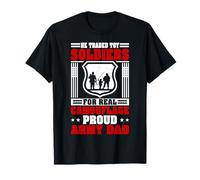 Proud Military Dad American USA Flag Soldier Veteran - Son T-Shirt