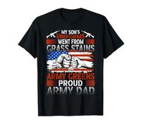 Proud Military Dad American USA Flag Soldier Veteran - Son T-Shirt
