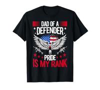 Proud Military Dad American USA Flag Soldier Veteran - Son T-Shirt