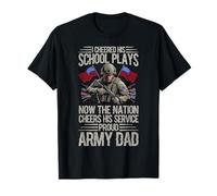 Proud Military Dad American USA Flag Soldier Veteran - Son T-Shirt