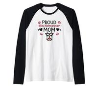 Proud Mini Schnauzer Mom Miniature Schnauzer Dog Lover Raglan Baseball Tee