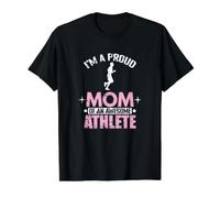 Proud Mom Awesome Athlete Sports Mom Value Graphic T-Shirt, Men, Black, XL