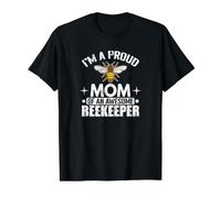 Proud Mom Awesome Beekeeper Honey Bee Value Graphic T-Shirt, Men, Black, XL