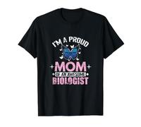Proud Mom Awesome Biologist Biology Mom Value Graphic T-Shirt, Men, Black, M