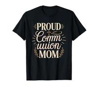 Proud Mom First Holy Communion Vintage Retro Badge Catholic T-Shirt