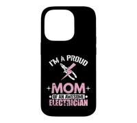 Proud Mom Freaking Awesome Electrician Mom Case for iPhone 14 Pro