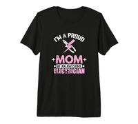 Proud Mom Freaking Awesome Electrician Mom Premium T-Shirt