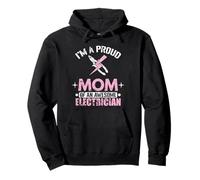 Proud Mom Freaking Awesome Electrician Mom Pullover Hoodie