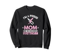 Proud Mom Freaking Awesome Electrician Mom Sweatshirt