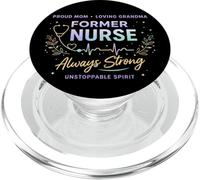 Proud Mom Loving Grandma Retired And Former Nurse PopSockets PopGrip for MagSafe