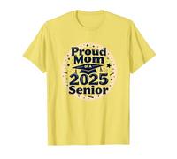 Proud Mom of a 2025 Senior Graduation Celebration T-Shirt, Men, Lemon, XXL