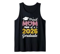 Proud Mom of a 2026 Graduate Leopard Heart Sunflower Senior Tank Top
