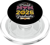 Proud Mom of a 2026 Graduate Senior Sunflower Leopard Heart PopSockets PopGrip for MagSafe
