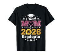 Proud Mom of a 2026 Graduate Senior Sunflower Leopard Heart T-Shirt