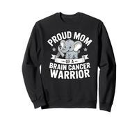 Proud Mom of a Brain Cancer Warrior Elephant Awareness Sweatshirt