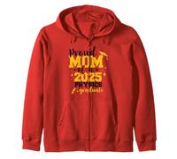 Proud Mom Of A Class Of 2025 Physics Science Graduate Senior Zip Hoodie