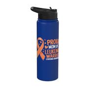 Proud Mom of A Leukemia Warrior Stem Cell Transplant Stainless Steel Insulated Water Bottle