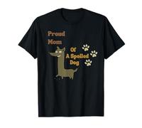 Proud Mom Of A Spoiled Dog Happy Mother's Day Pet Paw Print T-Shirt
