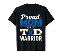 Proud Mom of A T1D Warrior Diabetes Awareness Type 1 for Boy T-Shirt