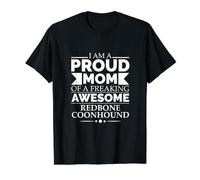 Proud Mom of Awesome Redbone Coonhound Dog Mom Dog Owner Value Graphic T-Shirt, Men, Black, M