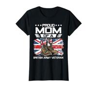 Proud Mom Of British Veteran Flag UK Family Matching T-Shirt