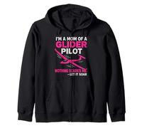 Proud Mother Of A Glider Pilot Flight Gliding Soaring Zip Hoodie