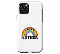 Proud Mother Rainbow Art Groovy Vintage LGBT Ally Gay Kids Case for iPhone 11 Pro