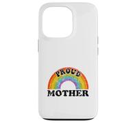 Proud Mother Rainbow Art Groovy Vintage LGBT Ally Gay Kids Case for iPhone 13 Pro