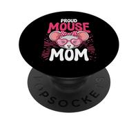 Proud Mouse Mom Graphic For Mice Owner Women Girls PopSockets Adhesive PopGrip