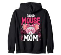Proud Mouse Mom Graphic For Mice Owner Women Girls Zip Hoodie