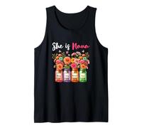 Proud Nana Loving Strong Beautiful Kind Mother's Day Floral Tank Top