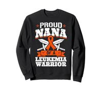 Proud Nana Of A Leukemia Warrior Grandma Awareness Ribbon Sweatshirt