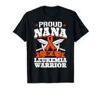 Proud Nana Of A Leukemia Warrior Grandma Awareness Ribbon T-Shirt