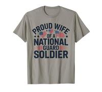 Proud National Guard Wife Tee USA Flag T-Shirt