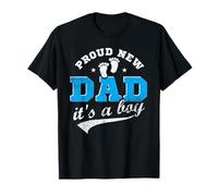 Proud New Dad It's A Boy First Time Dad Reveal Blue Father T-Shirt
