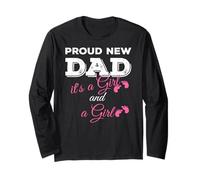 Proud New Dad It's a Girl and Girl Twin Girls Daddy Long Sleeve T-Shirt