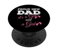 Proud New Dad it's a Girl and Girl Twin Girls Daddy PopSockets Adhesive PopGrip